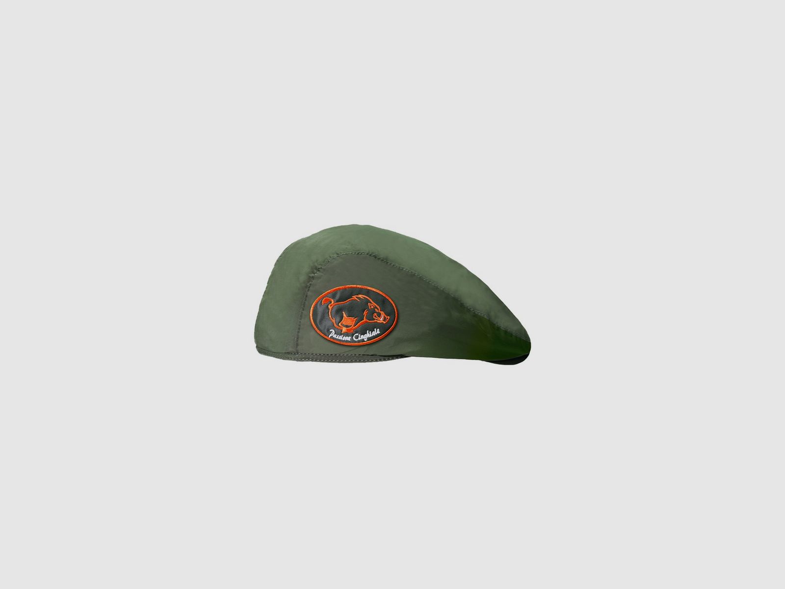 Grüne Kappe mit orangefarbenem Patch Wildschwein: Ein perfektes Accessoire für Tierliebhaber, Bild 1 von 4