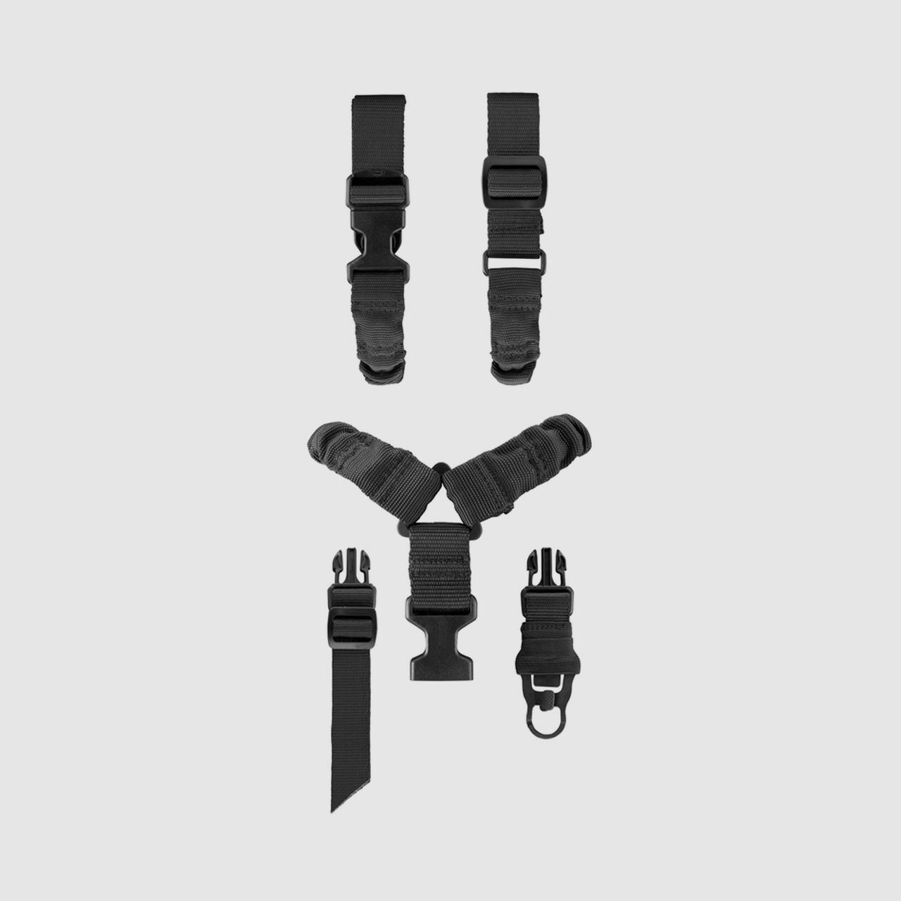 AIM SPORTS ONE POINT HD Bungee Rifle Sling Steel Clip Sleeve BLK, Bild 2 von 3