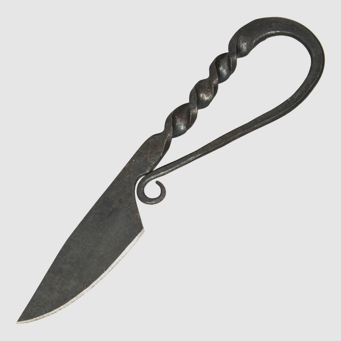 Cuchillo medieval con empuñadura curvada