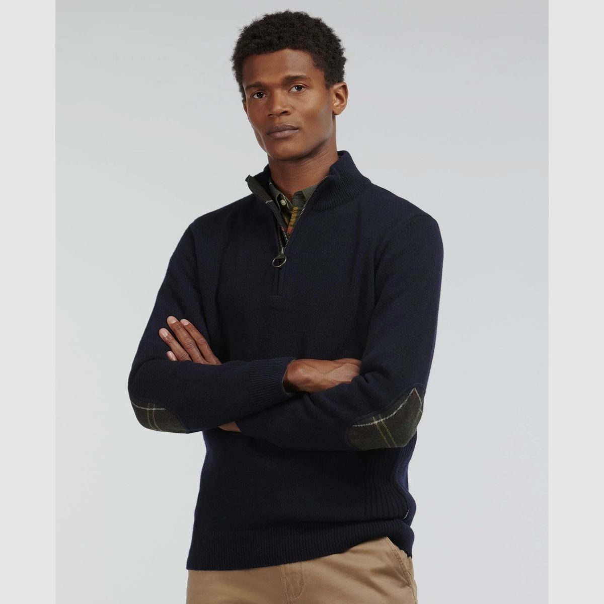 BARBOUR Holden Half Zip Sweater Navy