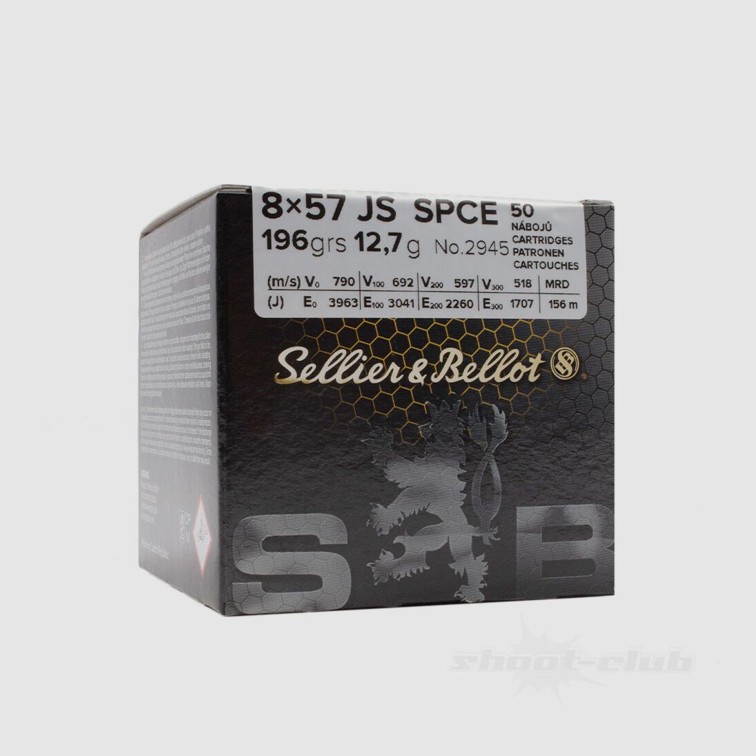 Sellier & Bellot	 SPCE 12,7g / 196gr - 50 Stk 8x57JS