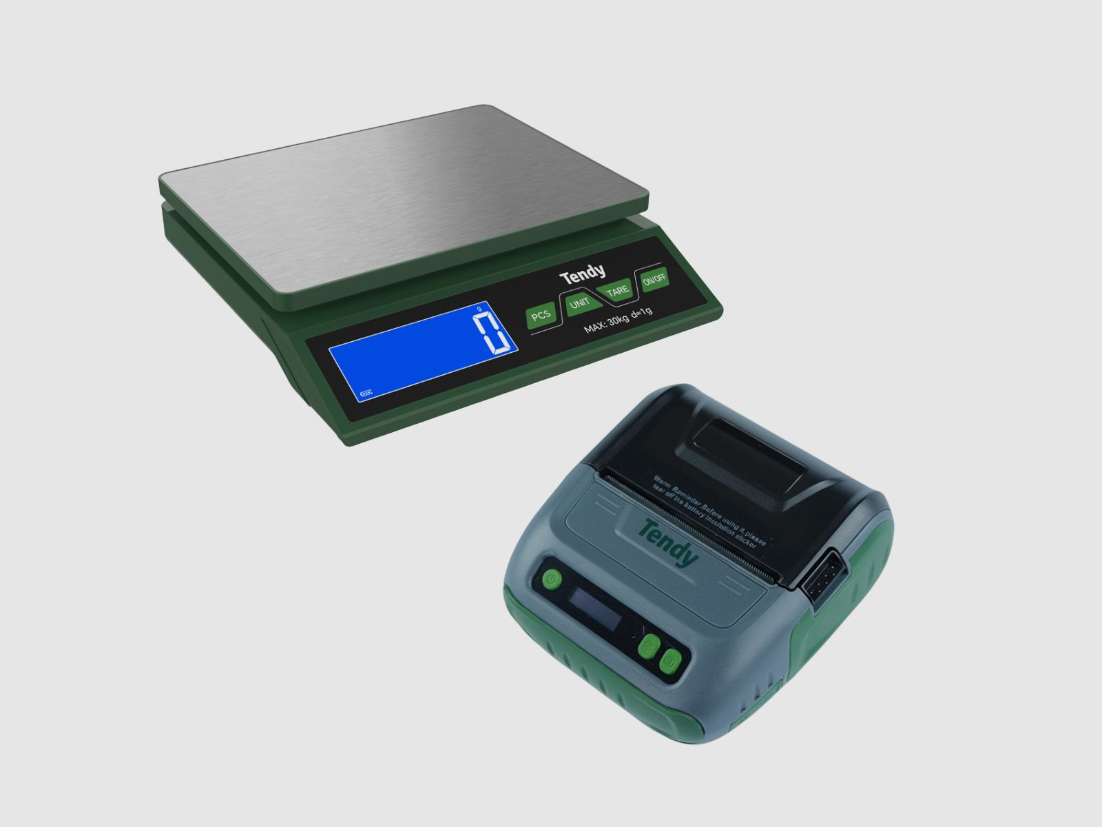 Tendy Paket Libra Waage + Scriptor Etikettendrucker