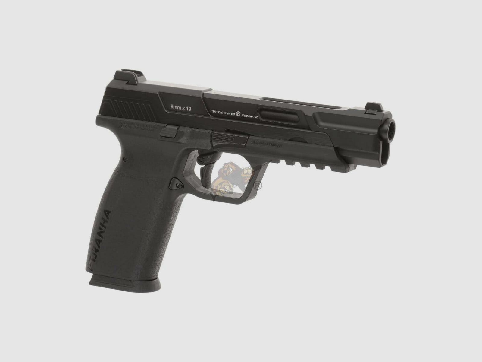 G&G Piranha Mk I GBB Airsoft Pistole in schwarz -F-