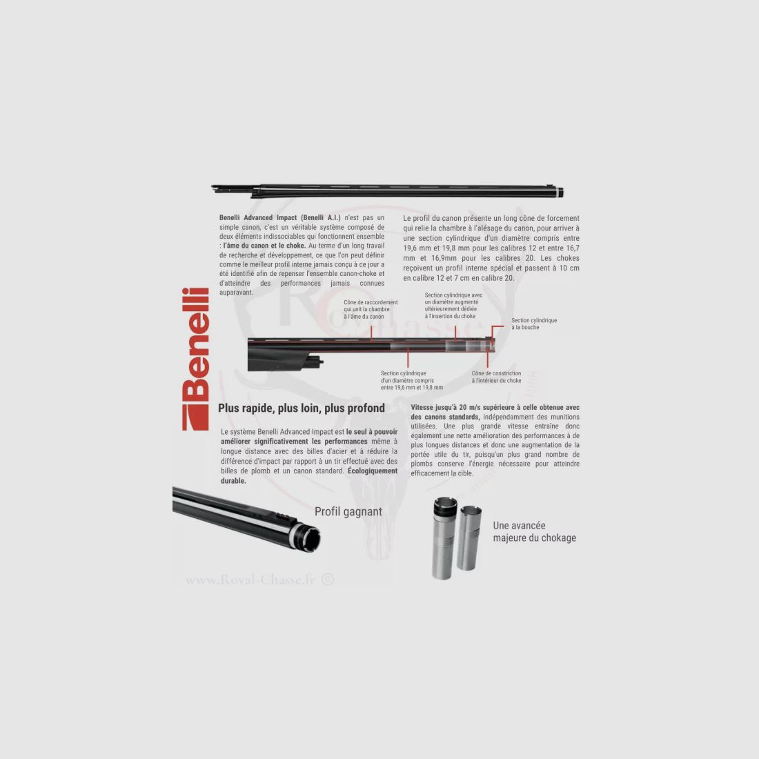 Selbstladeflinte RAFFAELLO BE-DIAMOND Kal.20/76 Advance Impact A.I 71cm BENELLI, Bild 3 von 5
