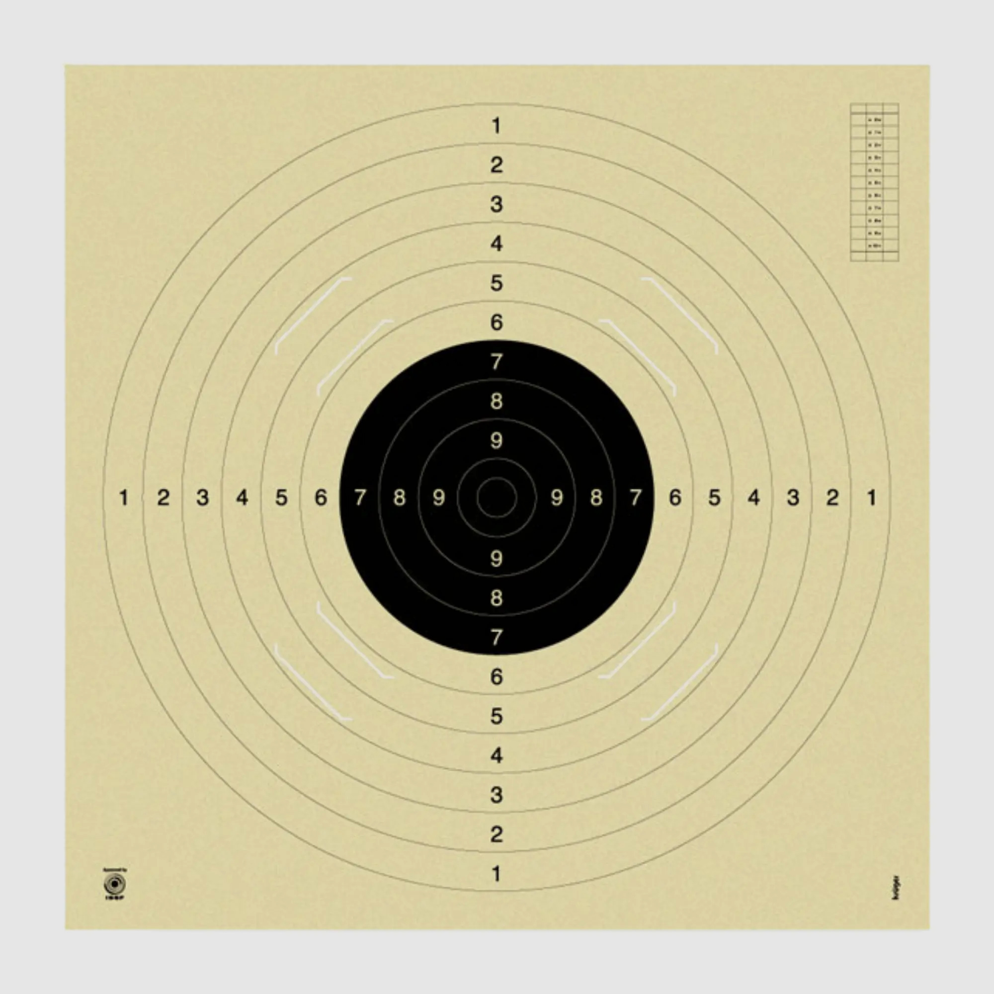 KK geweer doel 100 m | 55x52 cm (25 stuks)
