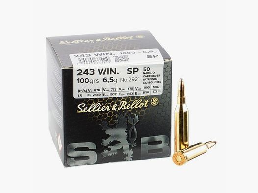 Sellier & Bellot .243 Win SP 100 Gr./ 50 Stuks