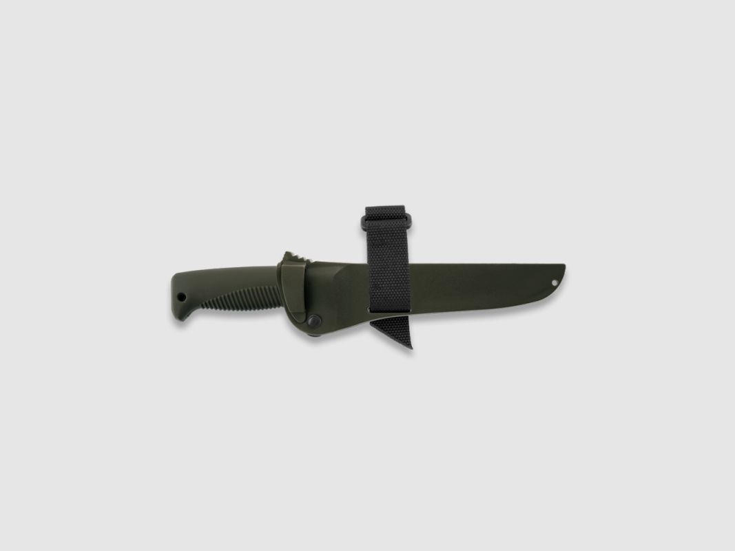 Peltonen Knives M95 Ranger Puukko Sissipuukko FJP142 Cerakote OD Beschichtung Kunststoffscheide grün OD