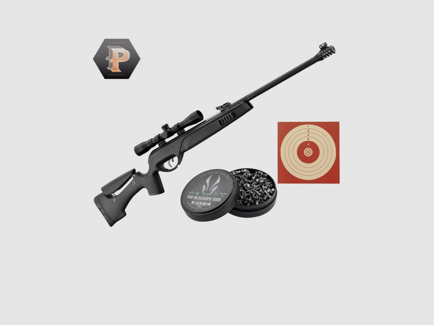GAMO Tactical Storm Gewehr + 4x32 WR. Kal. 4,5 mm + Diabolos + Ziele, Bild 5 von 5
