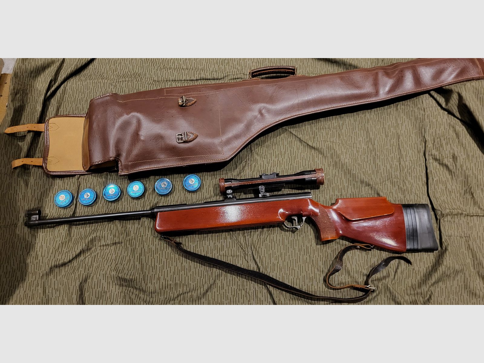 Luftgewehr Haenel 312.1 mit Ziel IV Fernglas und Suhler Einhakmontage 