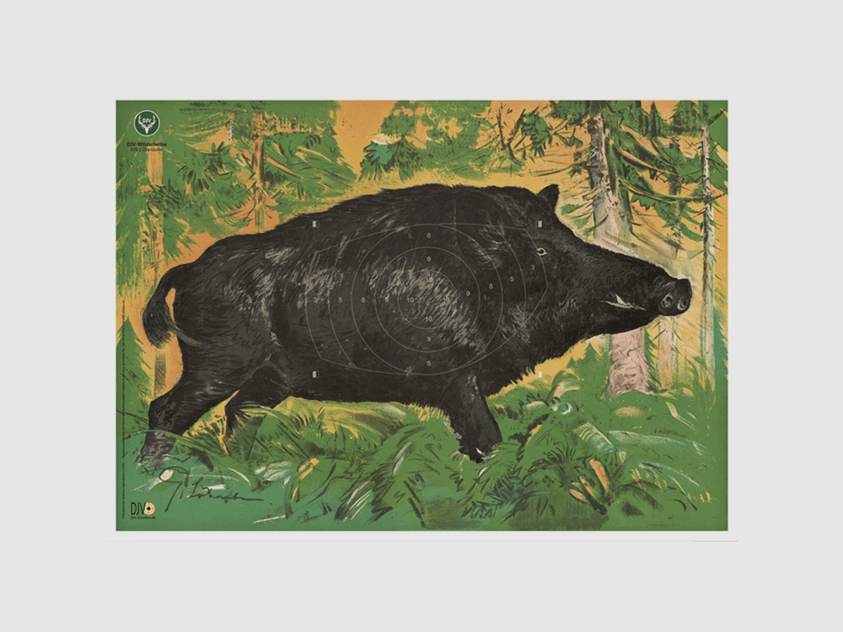 DJV-Wildscheibe Nr. 2 (Überläufer, 100m)