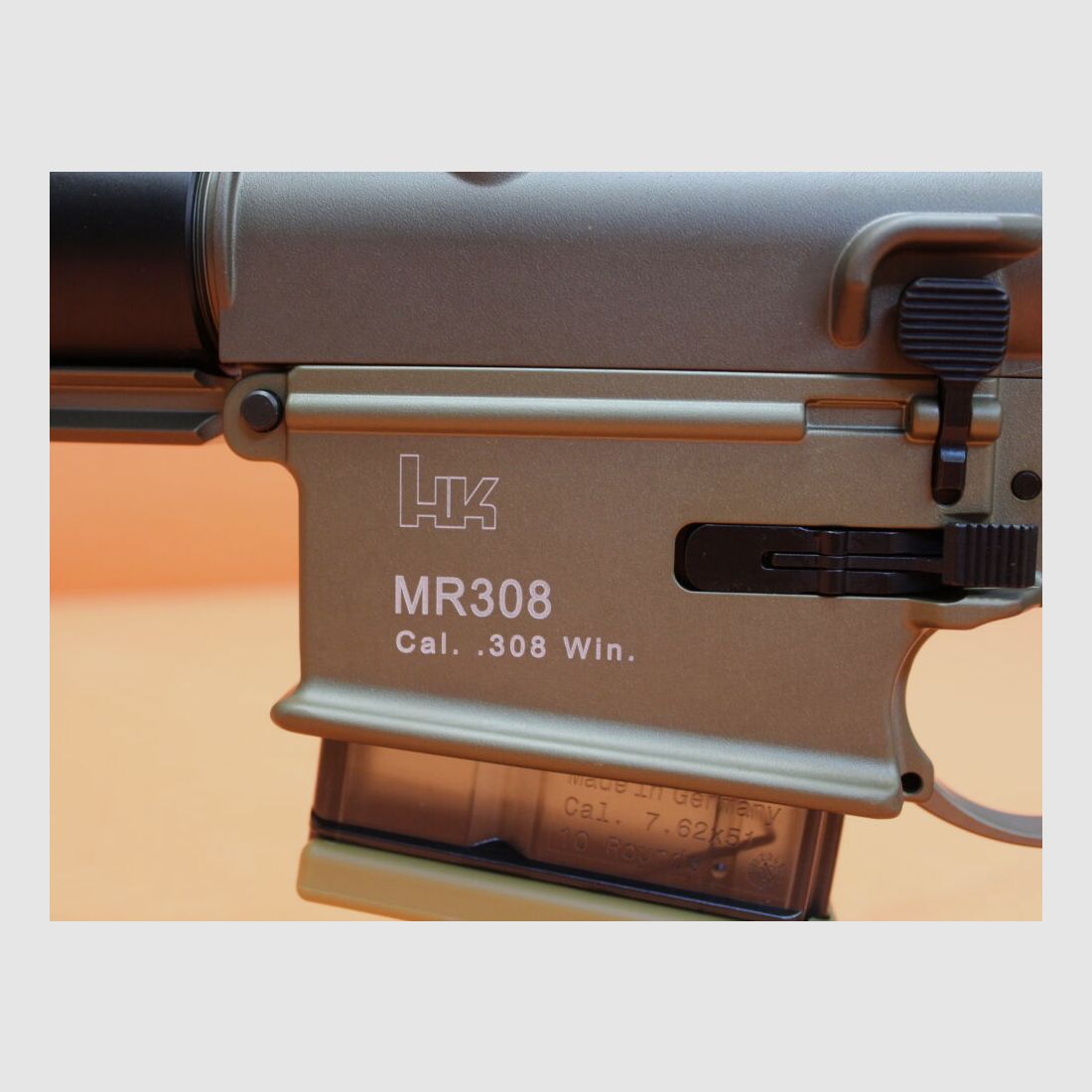 Heckler&Koch Ha.Büchse .308Win Heckler&Koch/H&K MR308 A3 13" Lauf RAL8000 HKey, Gas-Piston-System HK417/G28