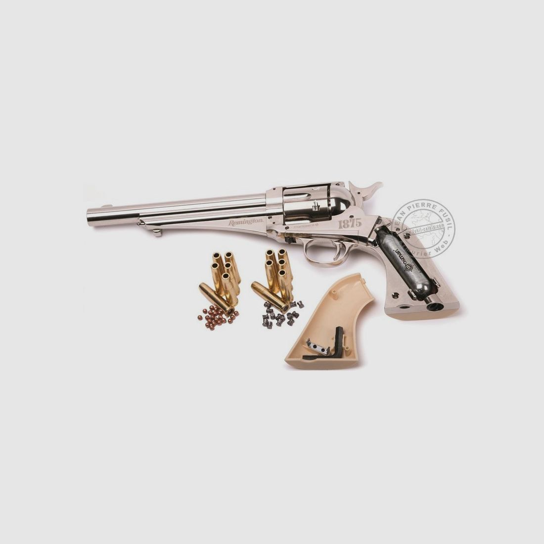 Pacchetto revolver a pallini CO2 4,5 mm dual REMINGTON 1875 (3 Joules), immagine 7 di 8