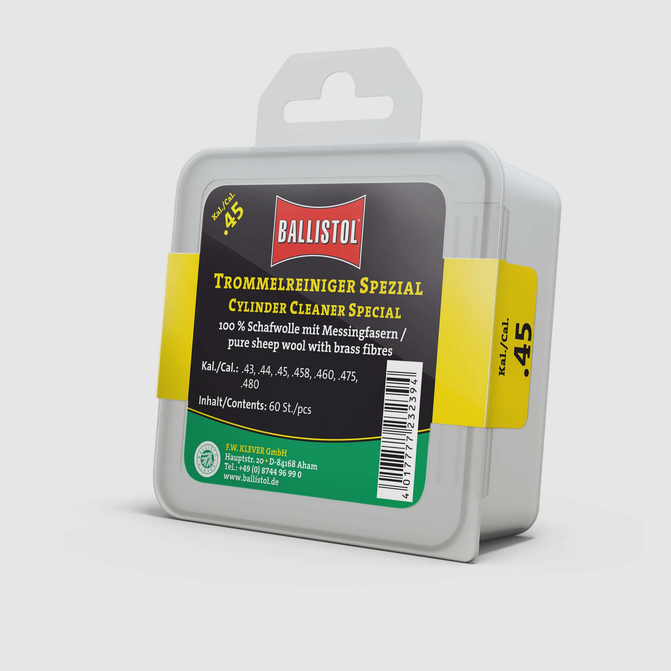 Ballistol Pulitore per tamburi in feltro Speciale - .45