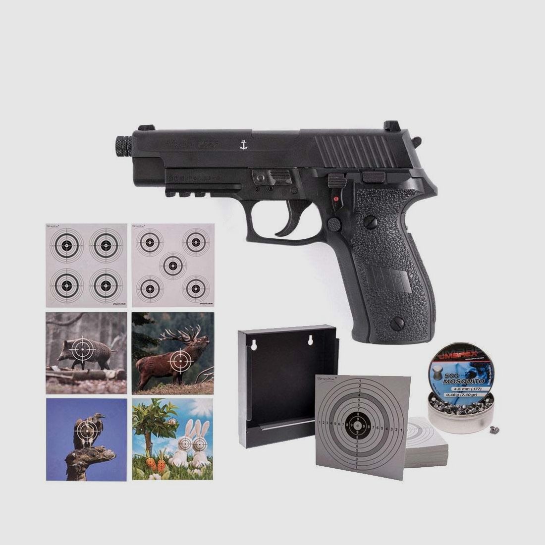 Sig Sauer	 P226 CO2 Pistole CBB 4,5mm Diabolos ZS-Set