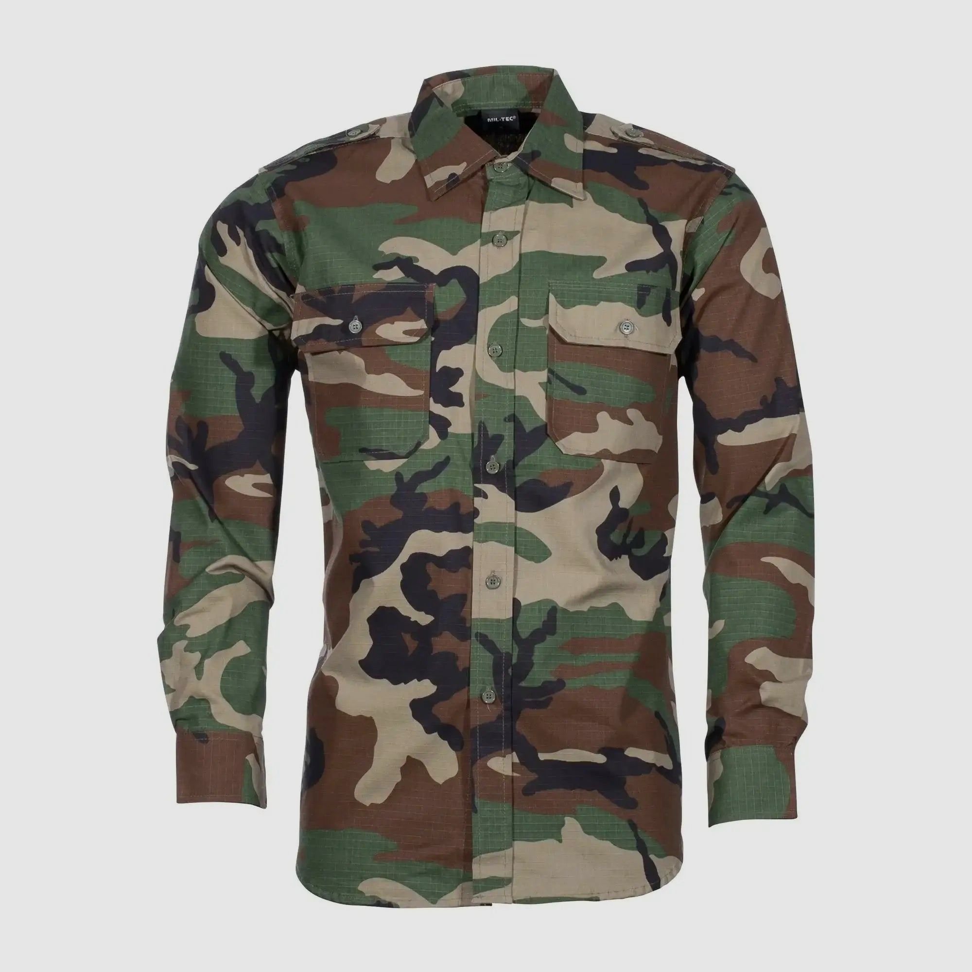 Mil-Tec Camisa de Campo Ripstop - Oliva / S Hombres