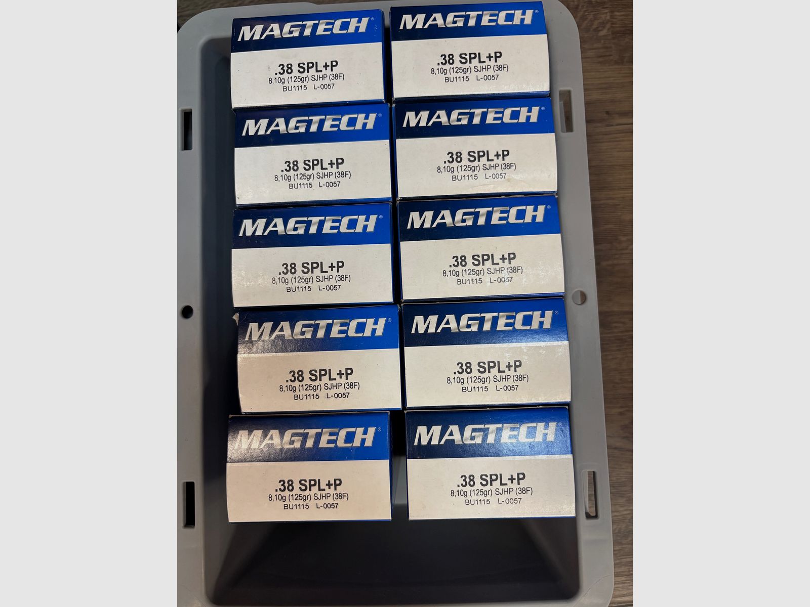 500 pcs. Magtech cases .38 Spec. Lot No. L-0057