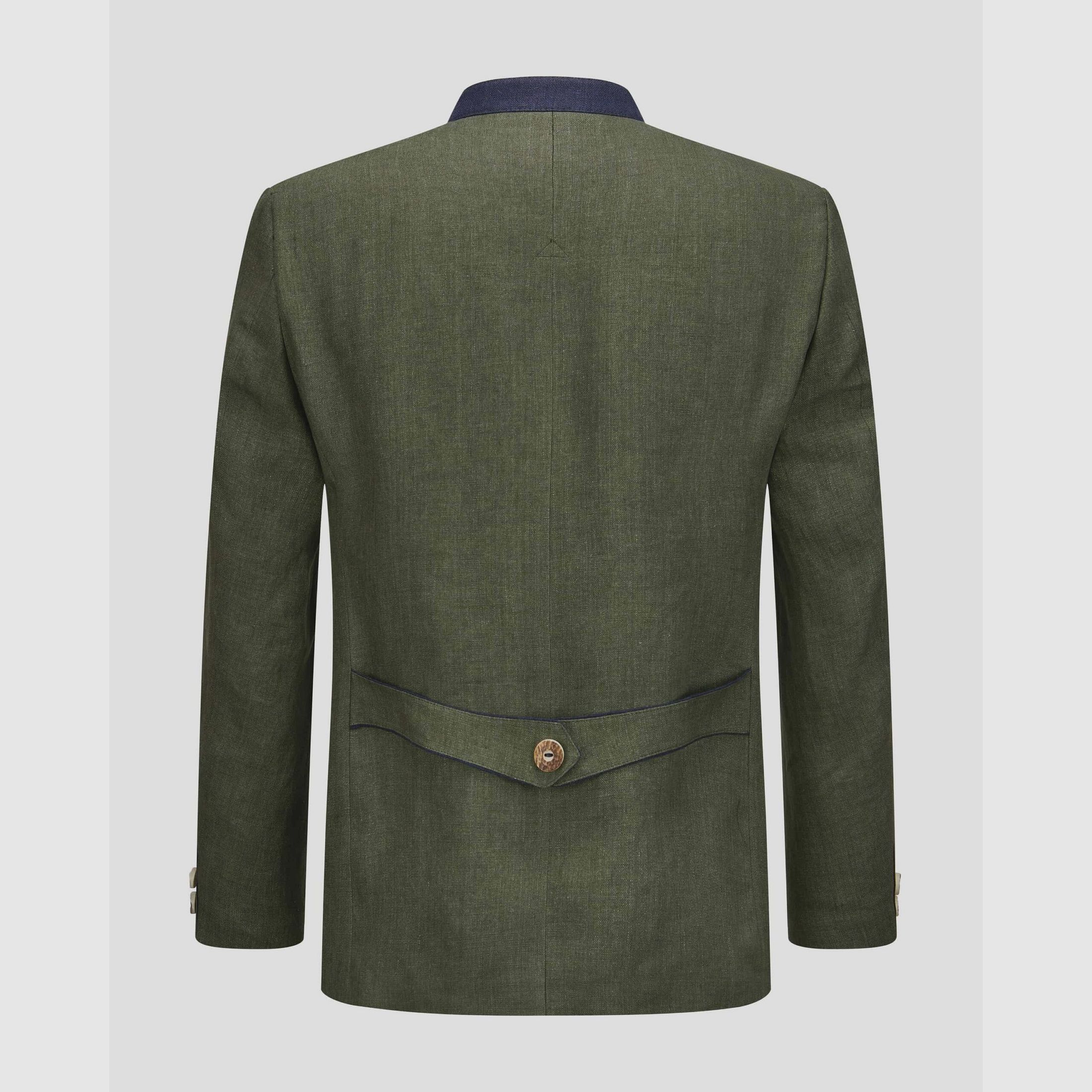 Lodenfrey linen jacket in olive, image 2 of 2