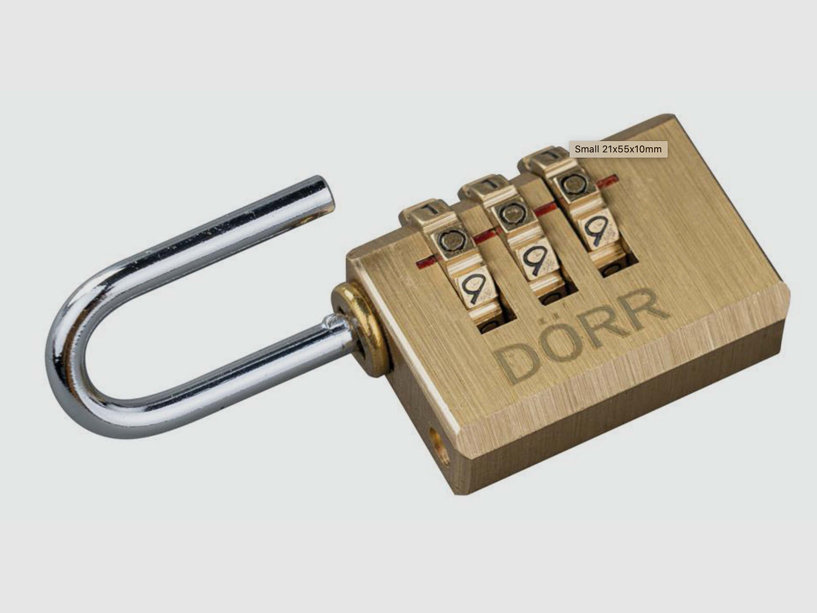 DÖRR 204454A serrure à combinaison 3 chiffres Petite 21x55x10 mm