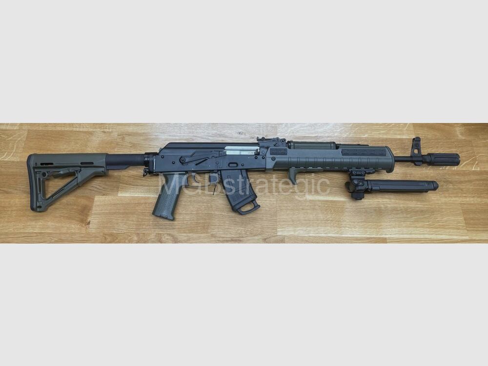 sportlich zugelassen! WBP Jack Sport - halbautom. Büchse 7,62x39 OD Green mit Schubschaft! - System AKM AK47 AK74 // Anbauteile grün