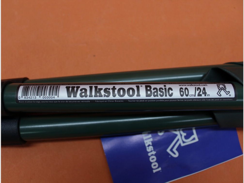 Walkstool Walkstool Basic: Dreibein-Sitzstuhl 60cm mit Teleskopbeinen zum platzsparenden transportieren