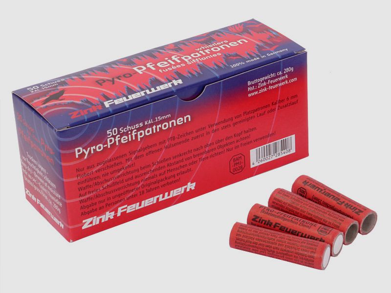 Pyro Zink Pyro-Pfeifpatronen 50 StĂĽck (P18)