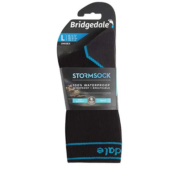Skarpety wodoodporne Bridgedale StormSock Mid Boot - black/blue, zdjęcie 2 z 5