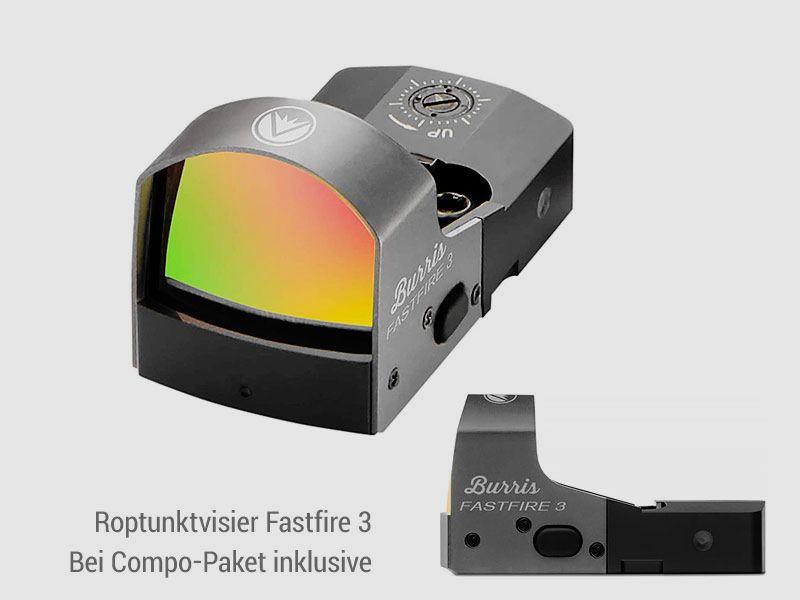 BURRIS RT-6 1-6x24 Paketpreis: ZF mit Ballistic AR-Absehen + Montage + Rotpunktvisier