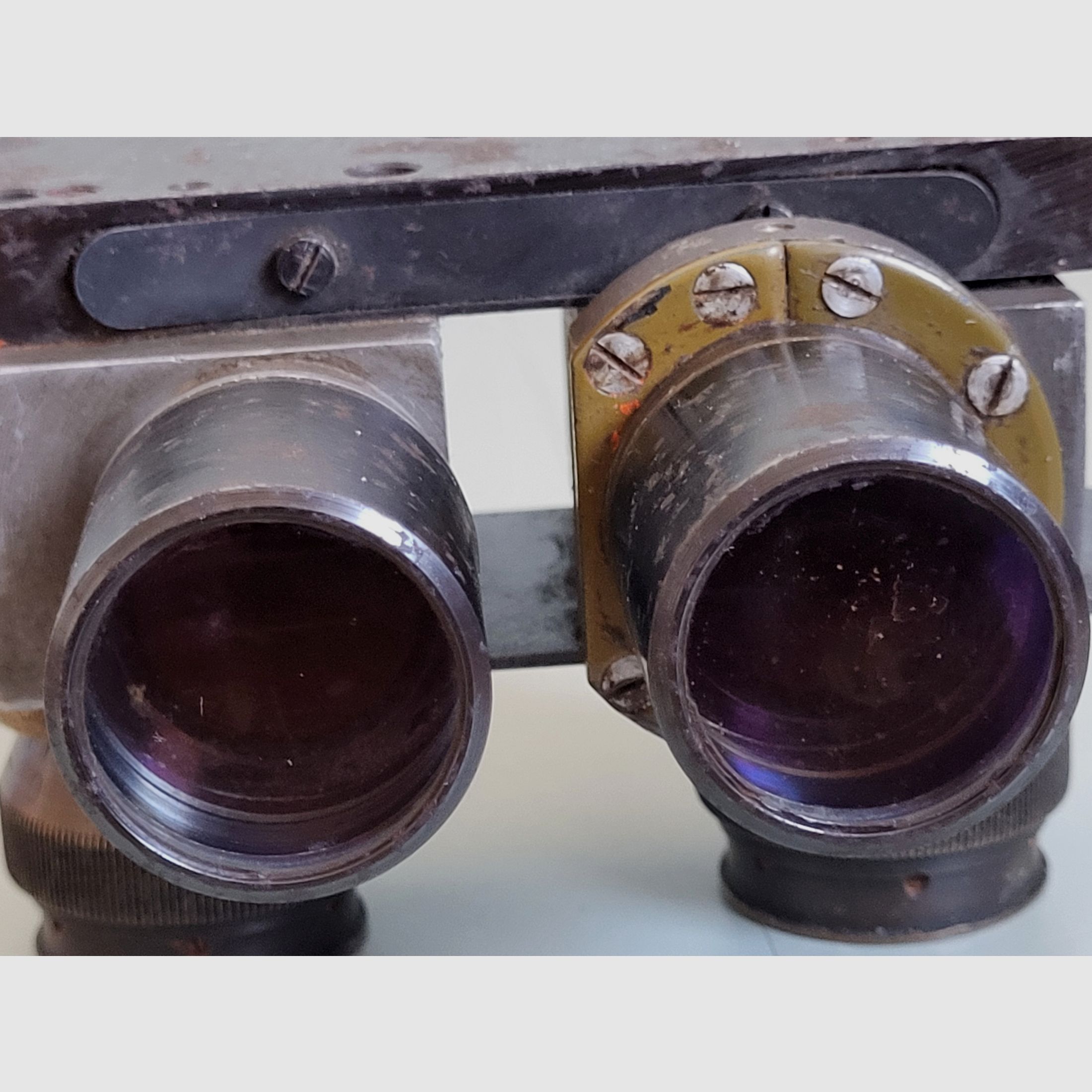 2 WK - WW 2 - Flak Fernrohr - Scherenfernrohr - Fernglas - Patent Carl Zeiss - años 1940