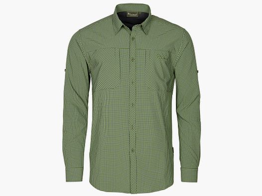 Pinewood Hemd Insect Safe Pine Green/ OffWhite