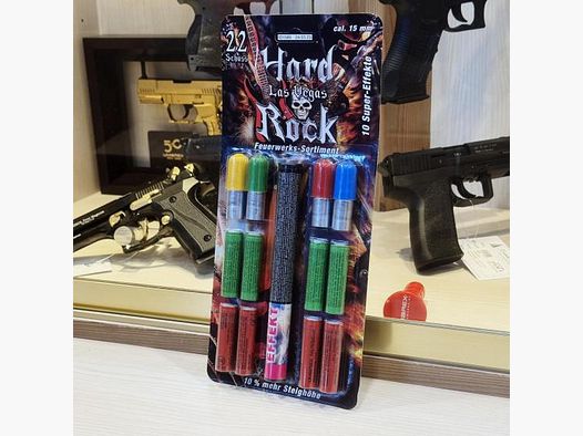 Umarex Hard Rock Las Vegas 15 mm, blister de 22 pièces pyrotechnie