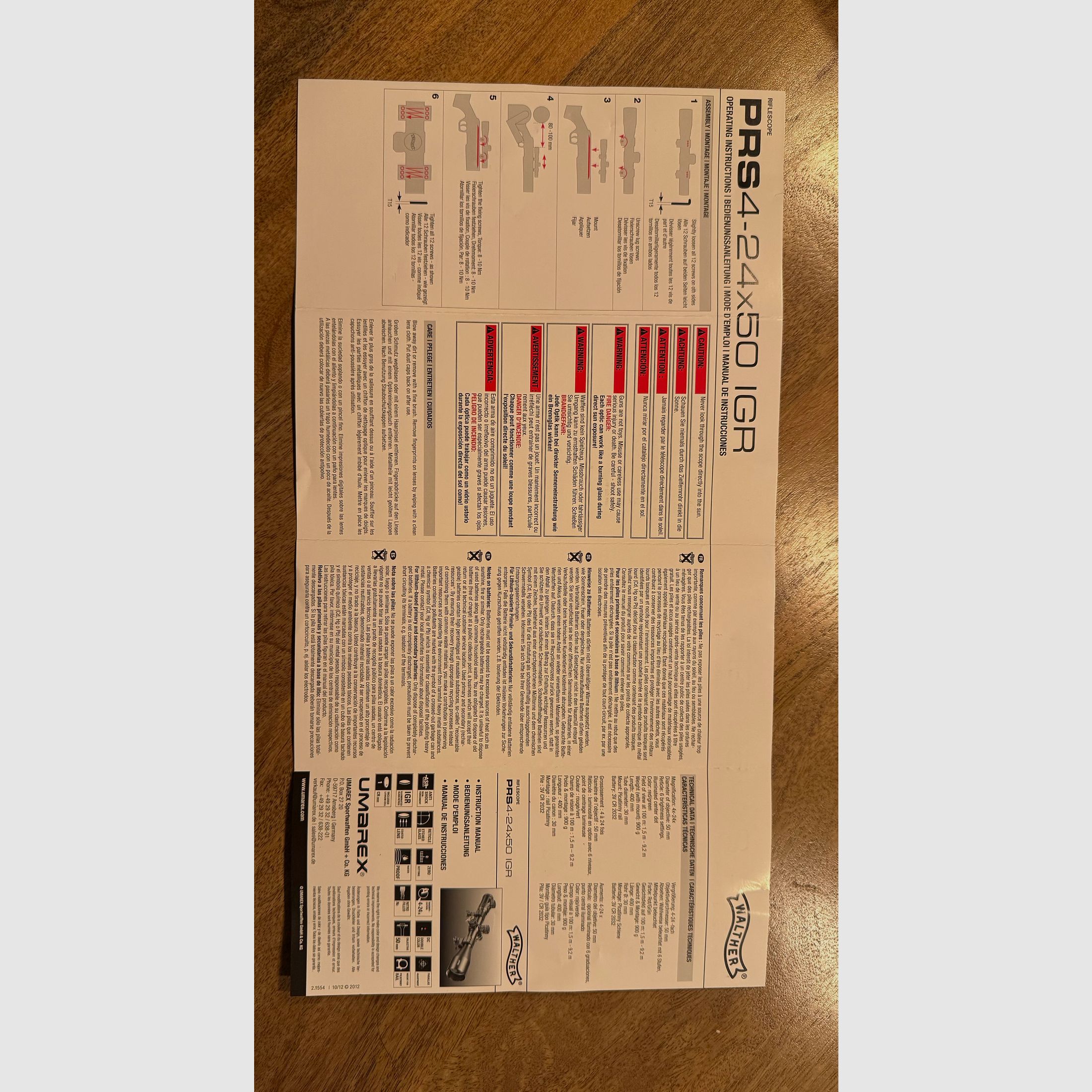 Walther PRS 4-24 x 50 Zielfernrohr
