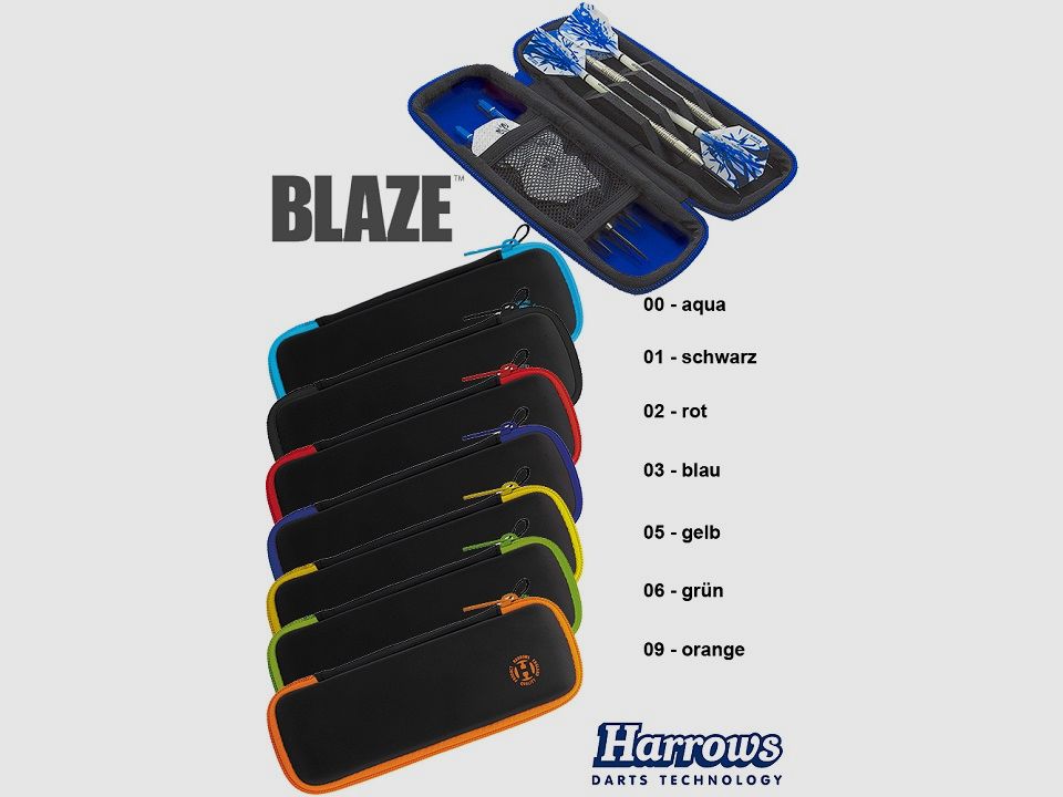 Harrows-Darts-Technology Blaze Case blue Dart & Zubehör