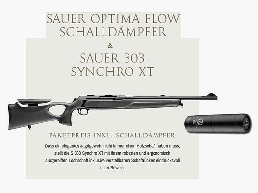 J.P. Sauer & Sohn SAUER S303 SYNCHRO XT Gen II + Optima Flow geluiddemper