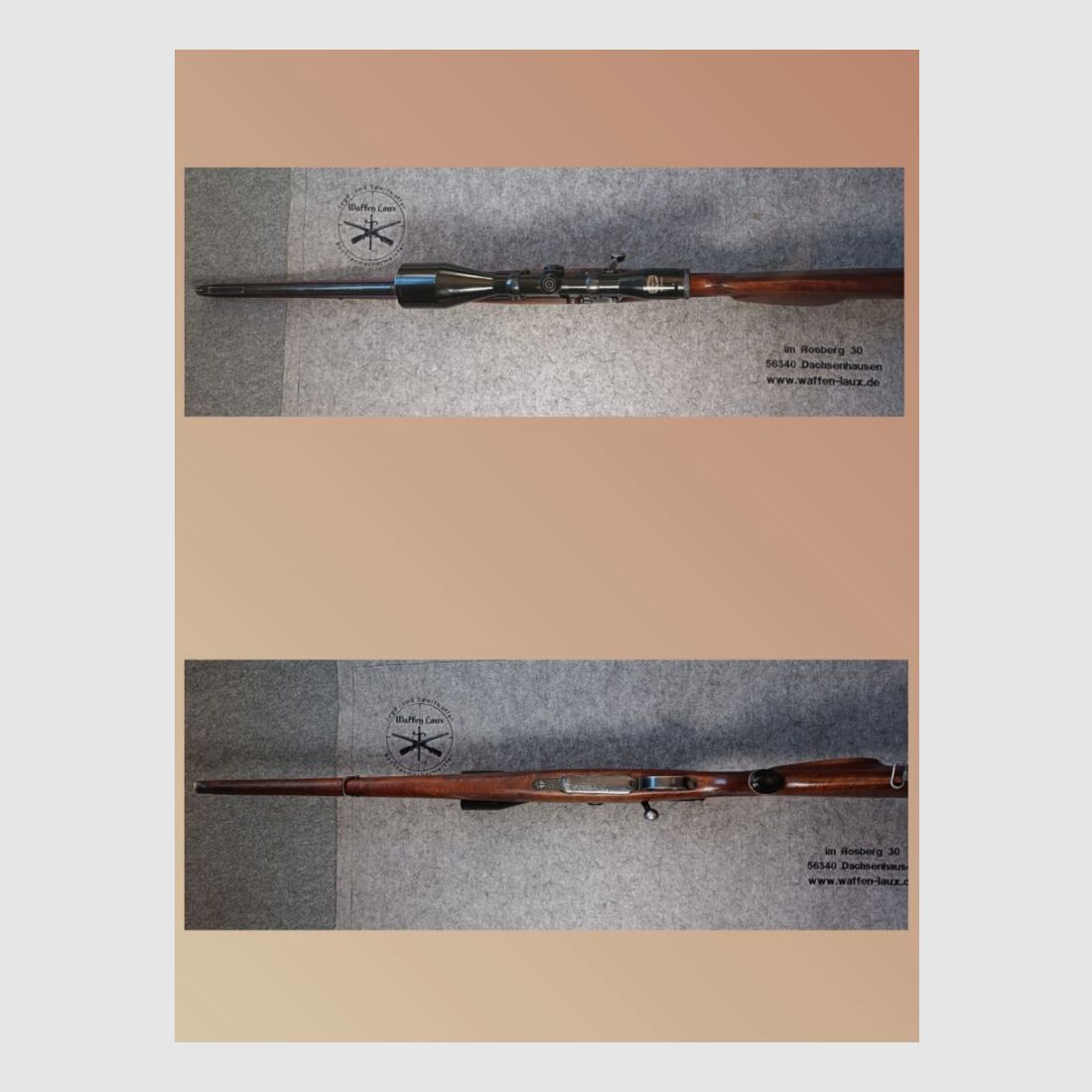 Frankonia Würzburg 98er Stutzen with two scopes + manual safety + set trigger