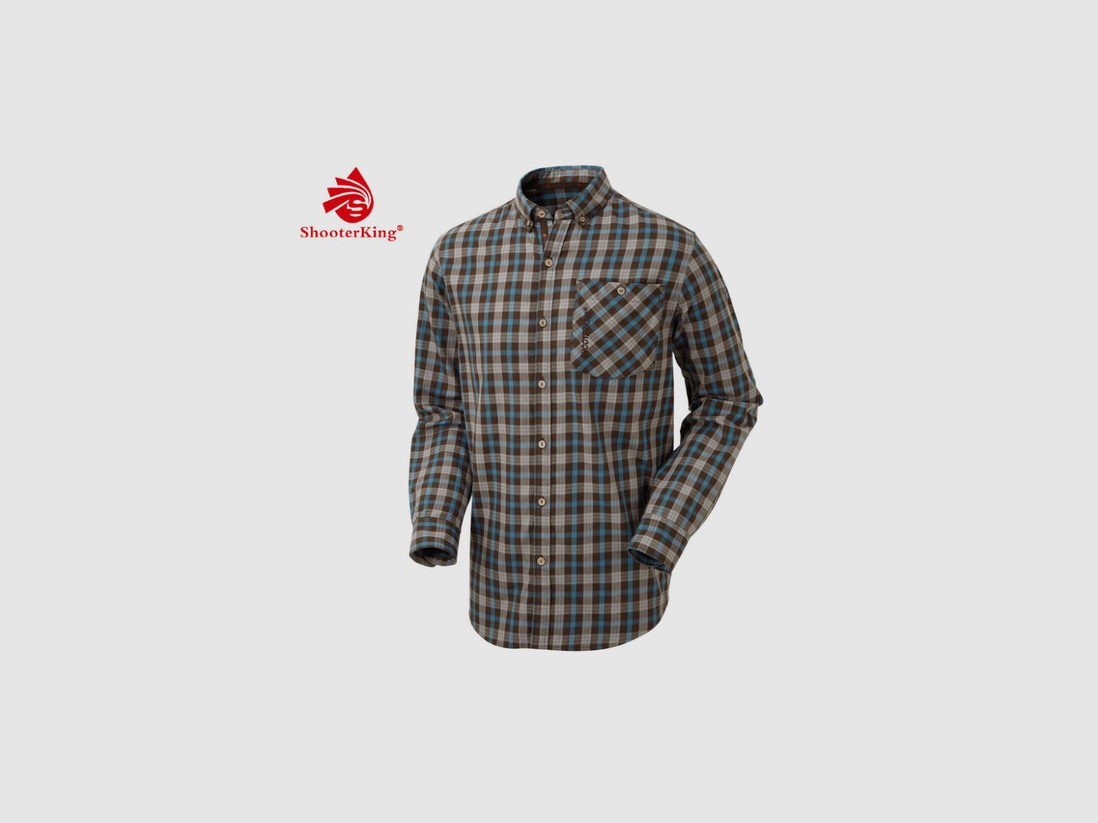 SHOOTERKING Moorland Shirt Lake Blau/Braun