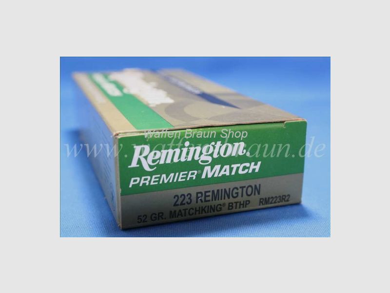 Remington .223 BTHP 52 grain 20 Stk #RM223R2