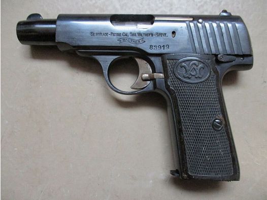 Pistole Walther Mod. 4 IV Militärabnahme Lizenzfertigung J. Meffert	 4