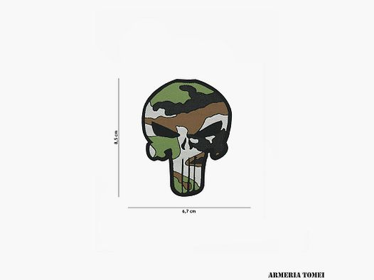 PATCH – FEIN GEWEBTER PUNISHER CAMO WOODLAND