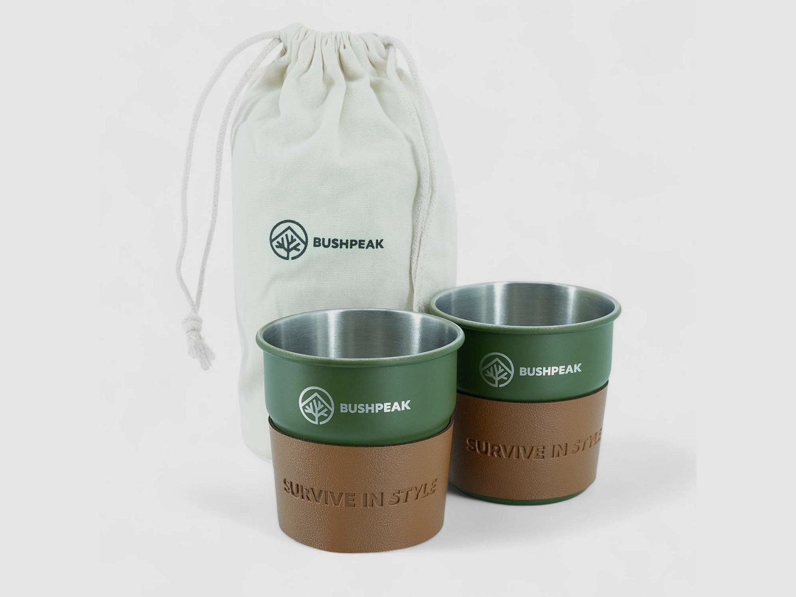 Set di 2 tazze in acciaio inossidabile Bushpeak