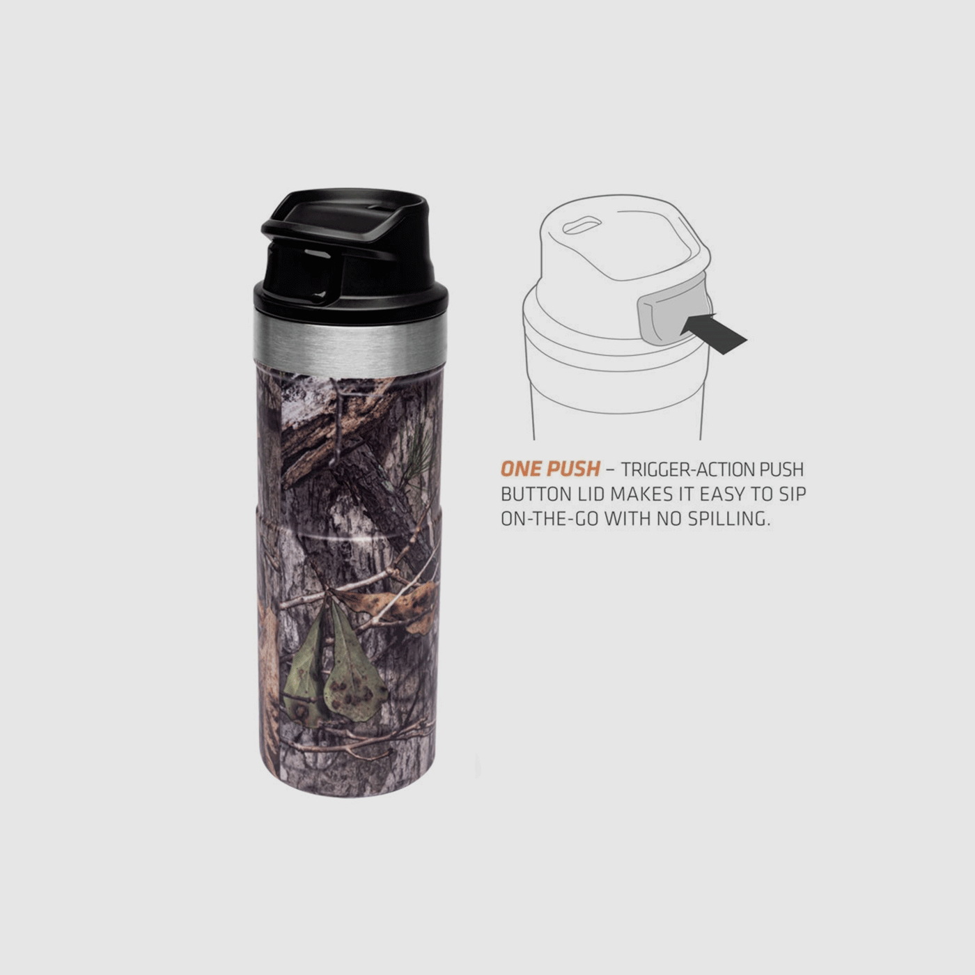 STANLEY – CLASSIC TRIGGER-ACTION REISEBECHER 16oz /470ml Country DNA Mossy Oak, Bild 4 von 4