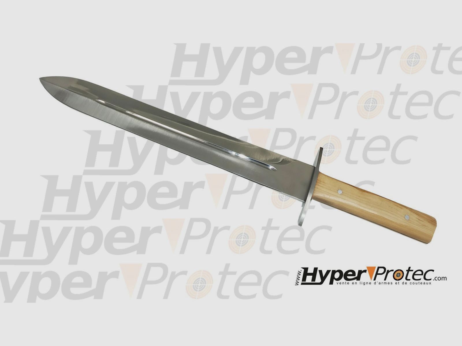 Jagdmesser mit 28 cm Klinge und Lederetui, Bild 4 von 4
