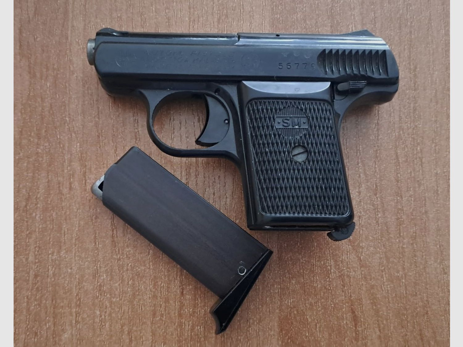 Seltene Rhöner SM 110A Kal. 8 mm Knall im PTB 45-69 von 1971! Mit OVP!