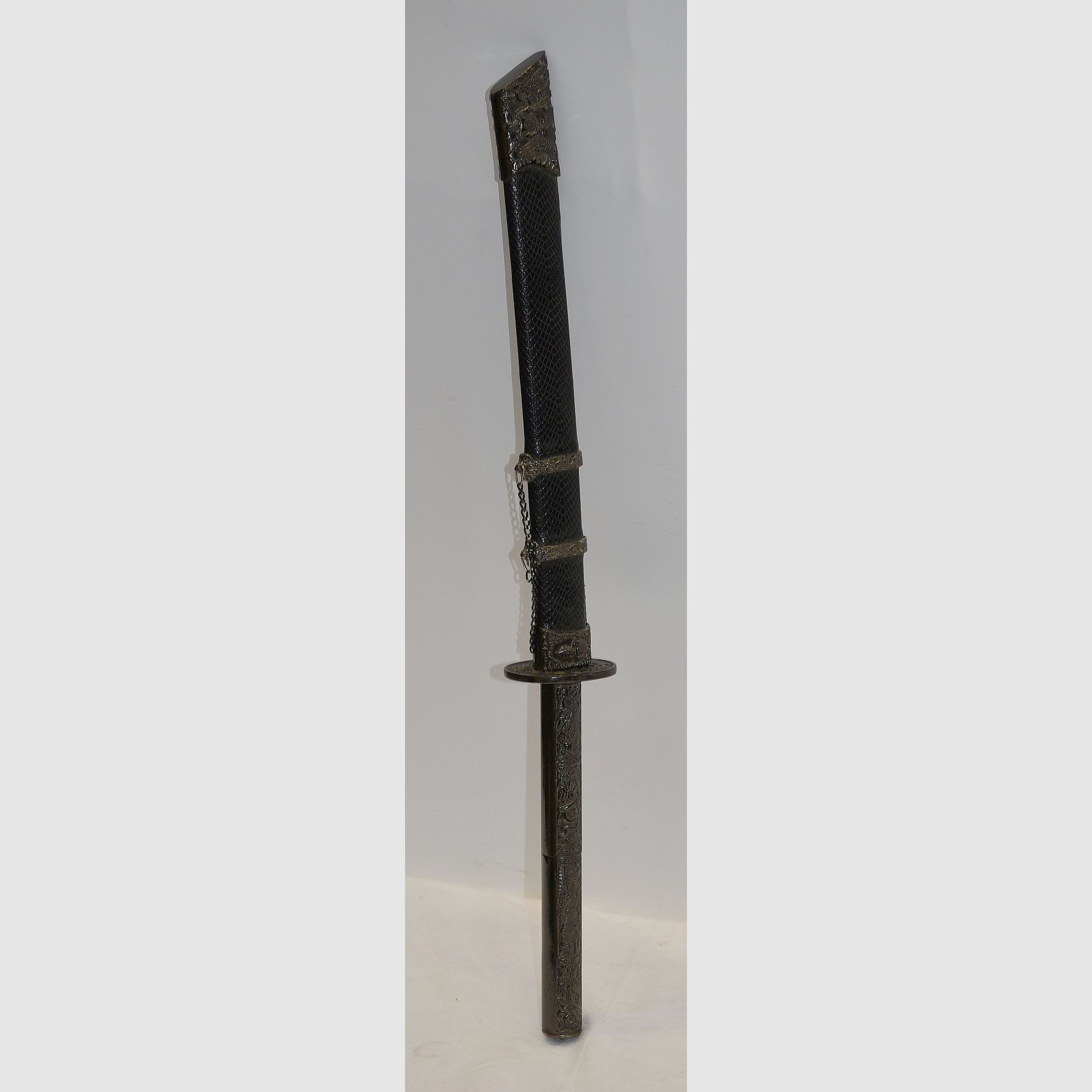 Katana, coltello Tanto in fodero, lunghezza totale 63 cm