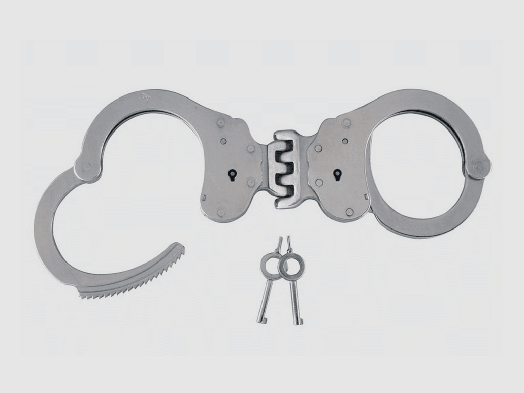 Handcuff wide hinge double lock including 2 keys