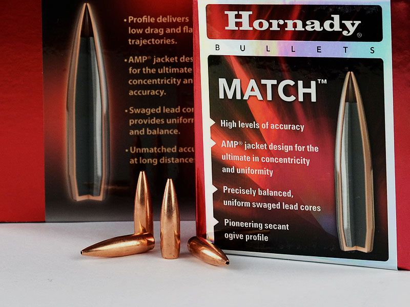 Hornady BTHP-Match Geschosse 1 Packung .30 / .308 Win. 168 grs (100 Stück á 0,479 €*)
