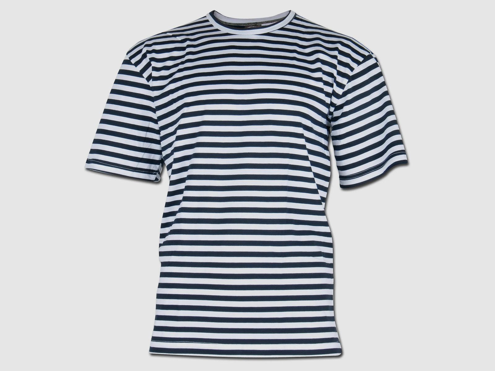 MFH Russisches Marine-T-Shirt Halbarm weiß blau