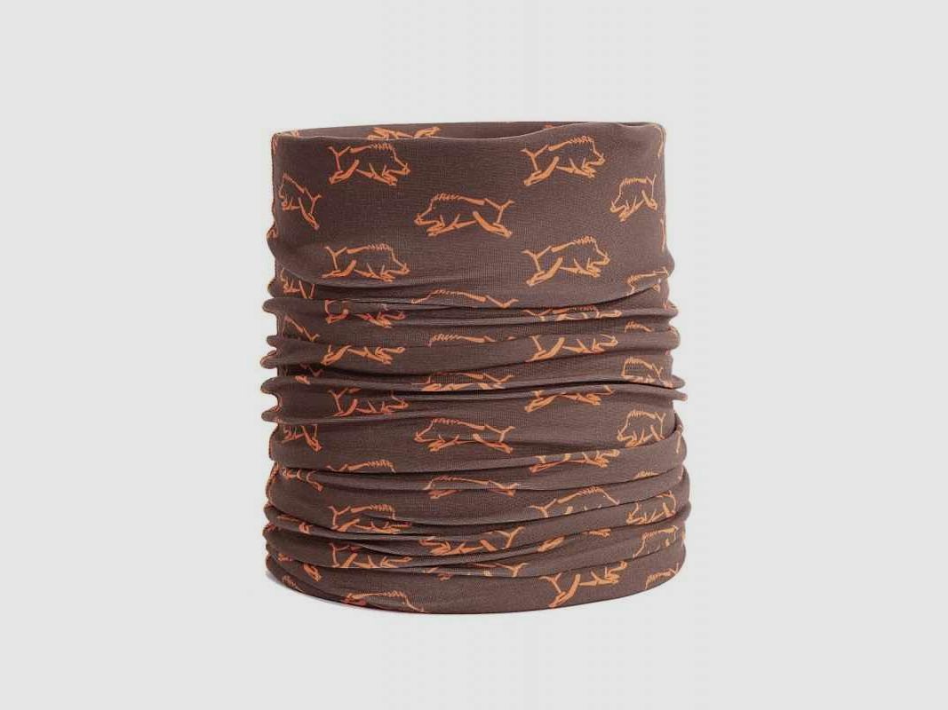WILD BOAR TAURUS-DEER BROWN SCARF