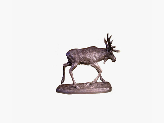 Lovergreen Bronzestatue Motiv laufender Elch