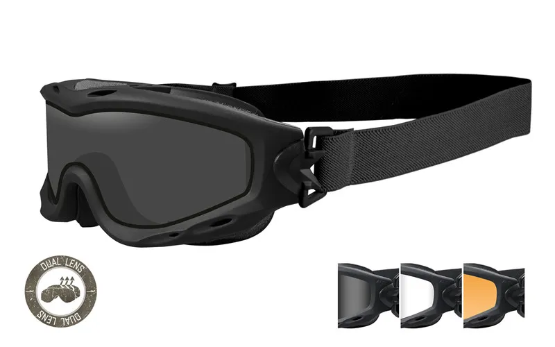 Gogle balistyczne Wiley X SPEAR Dual Smoke/Clear/Rust Matte Black Frame - SP293DLB