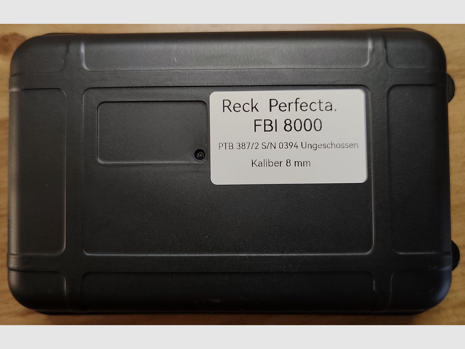 Reck Perfecta Mod. FBI 8000 PTB 387/2 Ungeschossen Sammler-Set+CS Gas Patronen